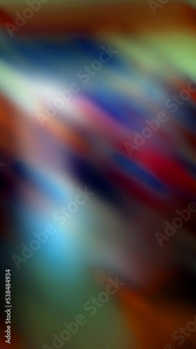 Abstract blurred background with a variety of color compositions, ranging from blue, red, yellow, to brownish orange.