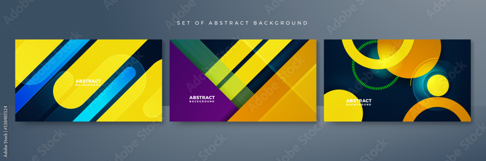 Fototapeta premium Background with various technological elements. Hi-tech computer digital technology concept. Abstract technology communication. Neon glowing lines. Speed and motion blur over dark background