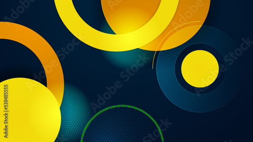 Shiny neon lights, dark abstract background with blurred magic neon light curved lines. Futuristic technological modern colorful design background