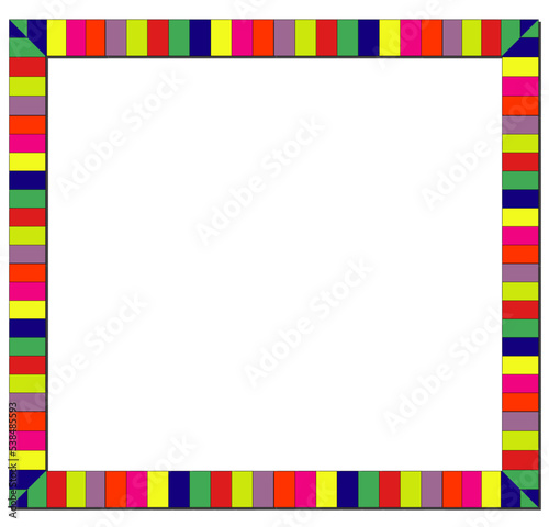 frame of colorful border
