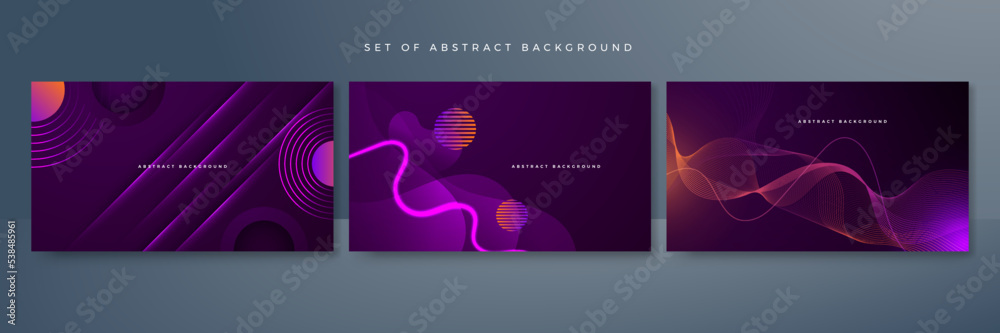 Abstract colorful lines on red purple background. Abstract futuristic - technology with polygonal shapes on dark blue background. Design digital technology concept.