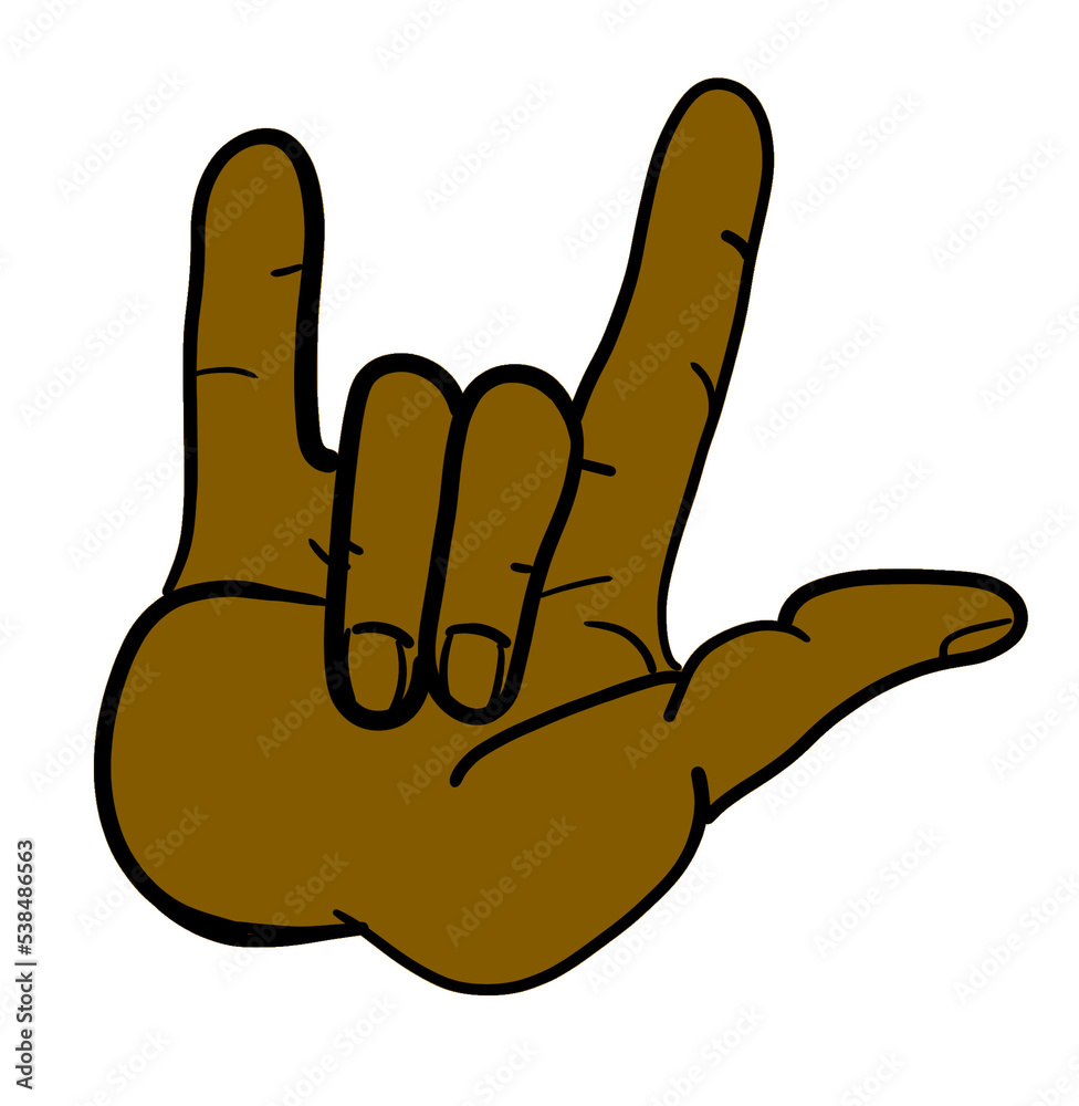 "I Love You" ASL American Sign Language Clip Art Stock Illustration Adobe Stock