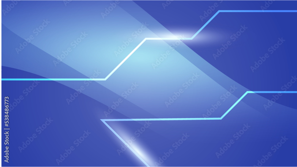 Vector Illustration Geometric, Polygon, Line, Triangle pattern shape with molecule structure. Polygonal with blue background. Abstract science, futuristic, network connection concept