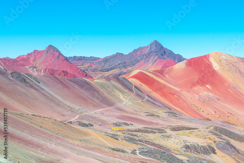 amazing landscape of vinicunca mountain and valley, peru © jon_chica