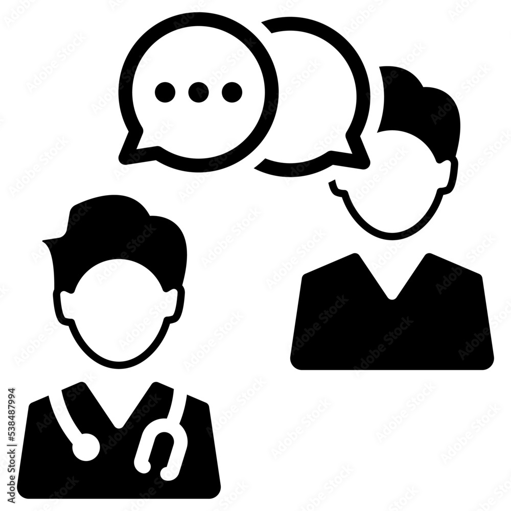 Doctor patient conversation icon Doctor patient conversation icon