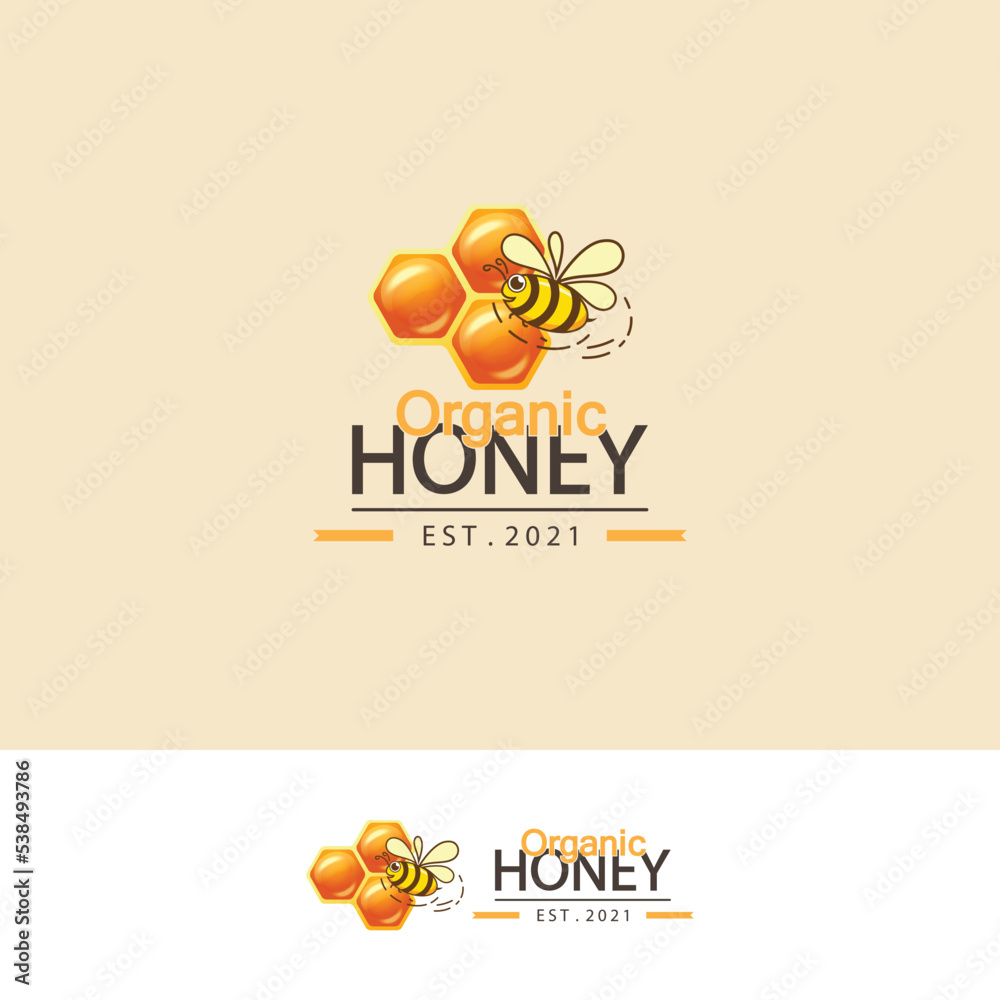 Bee Logo Design Concept. Abstract Creative Bee Icon.Honey Producer Logo. Bee Logo Design Concept. Abstract Creative Bee Icon.Honey Producer Logo.