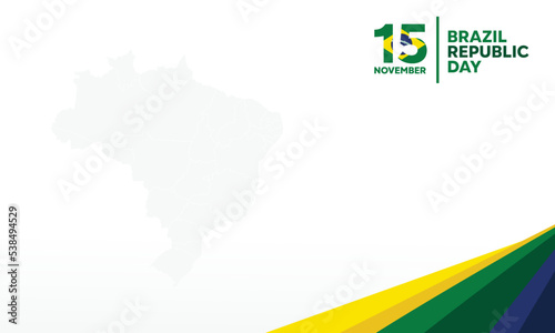Brazil republic day background, perfect for office, banner, company, landing page, background, social media, wallpaper and more