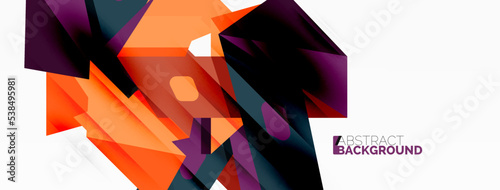 Abstract line and triangle background. Creative geometric abstract backdrop. Business template for wallpaper, banner, background or landing