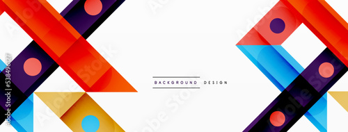 Bright colorful straight lines geometric abstract background. Trendy overlapping lines composition for wallpaper, banner, background or landing