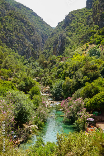 chefchaouen river in the mountains akchour © elyousfi