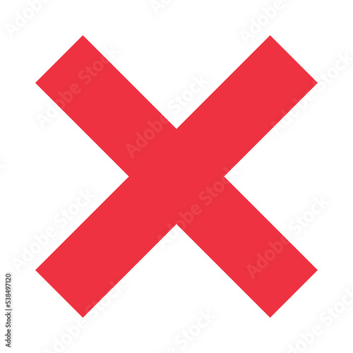 red cross mark icon on a transparent background png photo