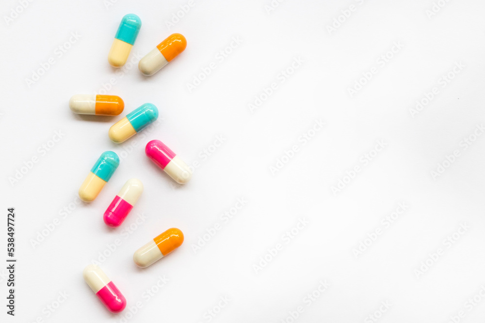 aspirin pill health care for sick arrangement flat lay style on background white aspirin pill health care for sick arrangement flat lay style on background white