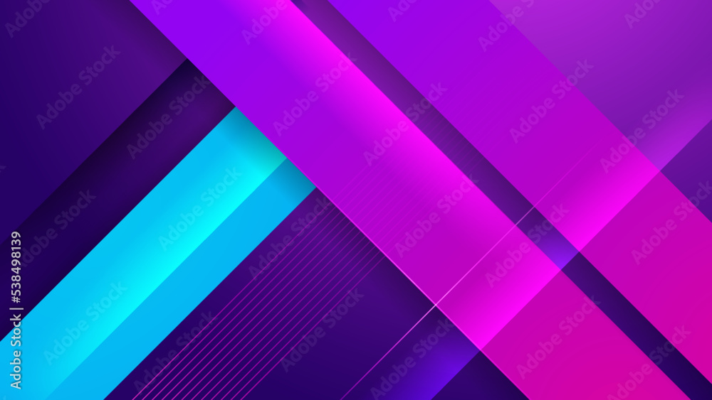 Fototapeta premium Colourful blue pink dynamic motion light effect background. Technology speed movement pattern for banner or poster design. Modern abstract high-speed movement. Vector illustration