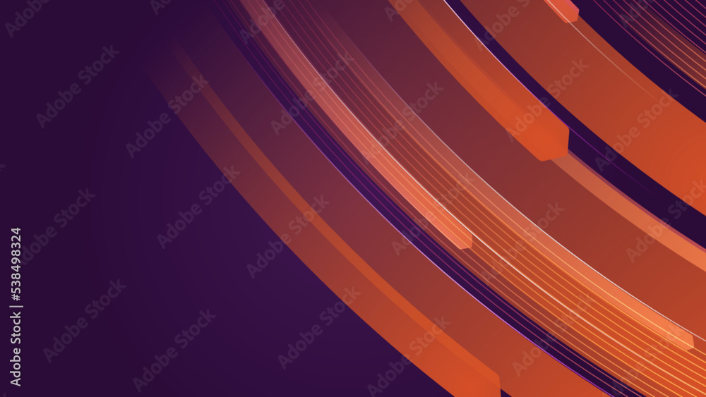 Obraz premium Stylish red orange technology lights background. Abstract technology digital hi tech concept background. Abstract tech background. Futuristic technology interface