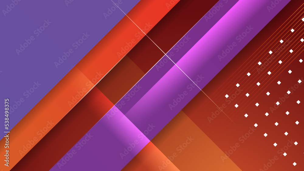 Fototapeta premium Stylish red orange technology lights background. Abstract technology digital hi tech concept background. Abstract tech background. Futuristic technology interface