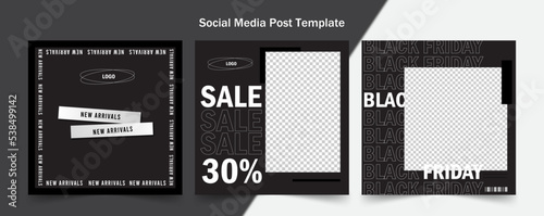 social media post template for digital marketing modern fashion advertising style