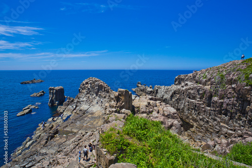 Scenery of Tojinbo cliff in Fukui prefecture, Japan.