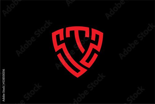 STZ creative letter shield logo design vector icon illustration photo