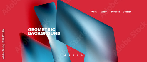 Landing page background template. Abstract geometric shapes composition. Vector illustration for wallpaper, banner, background