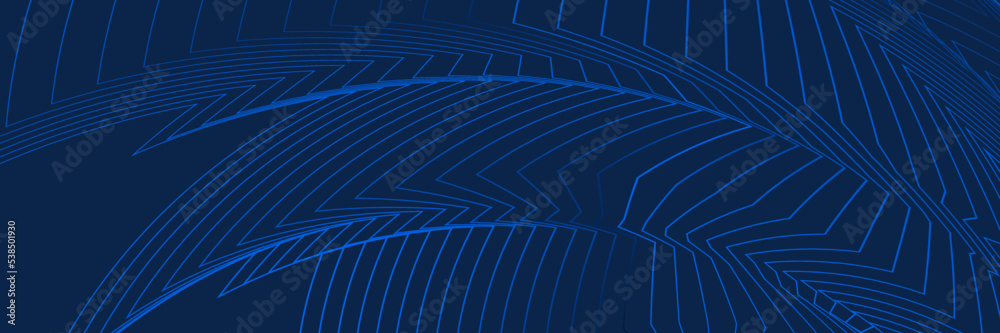 Naklejka premium Abstract blue background with lines