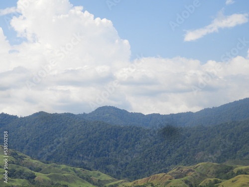 mountains and clouds