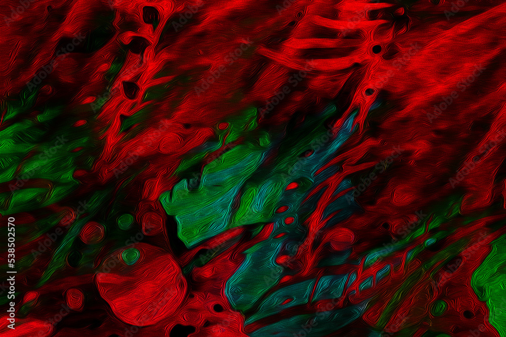 red and green background creative trippy digital abstract art wallpaper. 