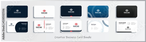 set modern creative business card template. clean business card simple layout corporate business name card. flat template black dark white colours luxury background gradient print template card. 