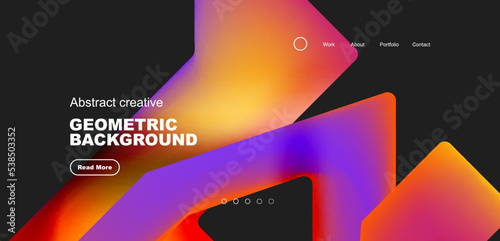 Fluid triangles minimal abstract background. Techno or business concept, pattern for wallpaper, banner, background, landing page