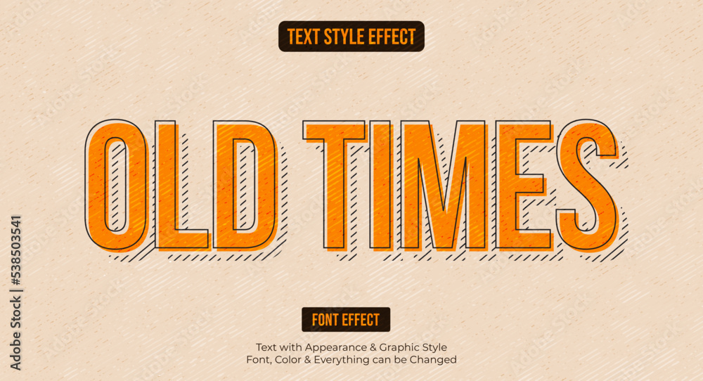 Vintage Editable Text effect Premium Vector