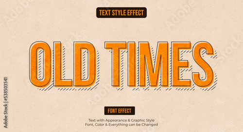 Vintage Editable Text effect Premium Vector