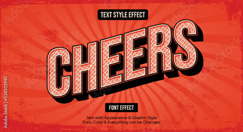 Vintage Editable Text effect Premium Vector