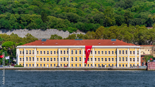 Photography Morning view from Bosphorus Strait in a sunny day for Galatasaray University bui