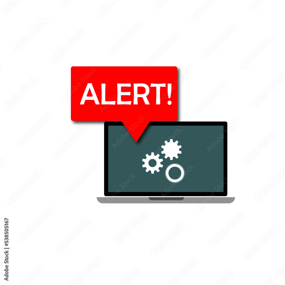 Alert exclamation mark red and white color Alert exclamation mark red and white color