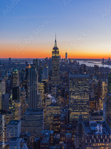 New York, Midtown Manhattan has wonderful light at sunset, NYC 2020, shot on Hasselblad.
