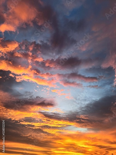 red sunset sky © Akash