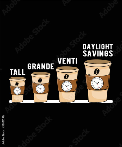 Daylight Savings time vector t-shirt design