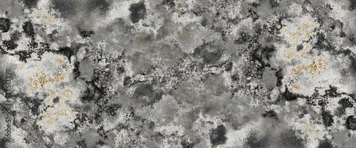 Panel kuchenny z motywem Marble texture on black texture with gold glitter. Black gold marble texture background. Tiles luxury stone floor seamless glitter for interior and exterior. Black watercolor grunge background