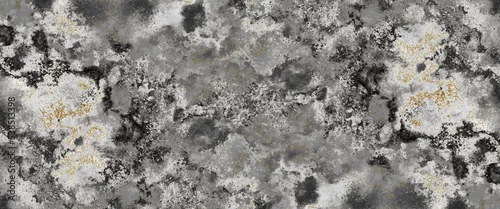 Panel kuchenny z motywem Marble texture on black texture with gold glitter. Black gold marble texture background. Tiles luxury stone floor seamless glitter for interior and exterior. Black watercolor grunge background