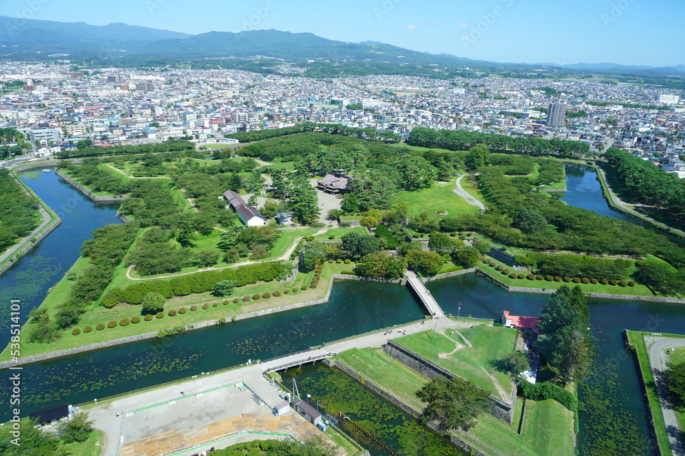 [Japan] Goryokaku Park seen from the observatory of Goryokaku Tower (Hakodate city, Hokkaido)