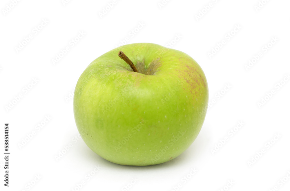 Ripe apple on a white background.