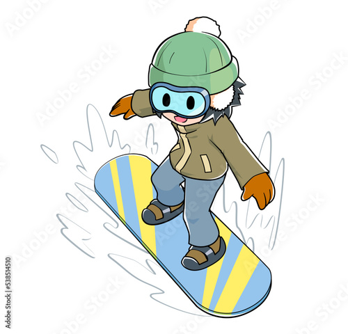 スノーボードのイラスト