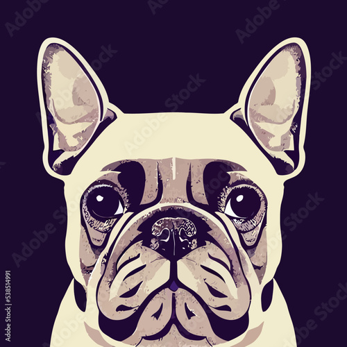 illustration Vector graphic of French bulldog good for logo, icon, mascot, print or customize your design