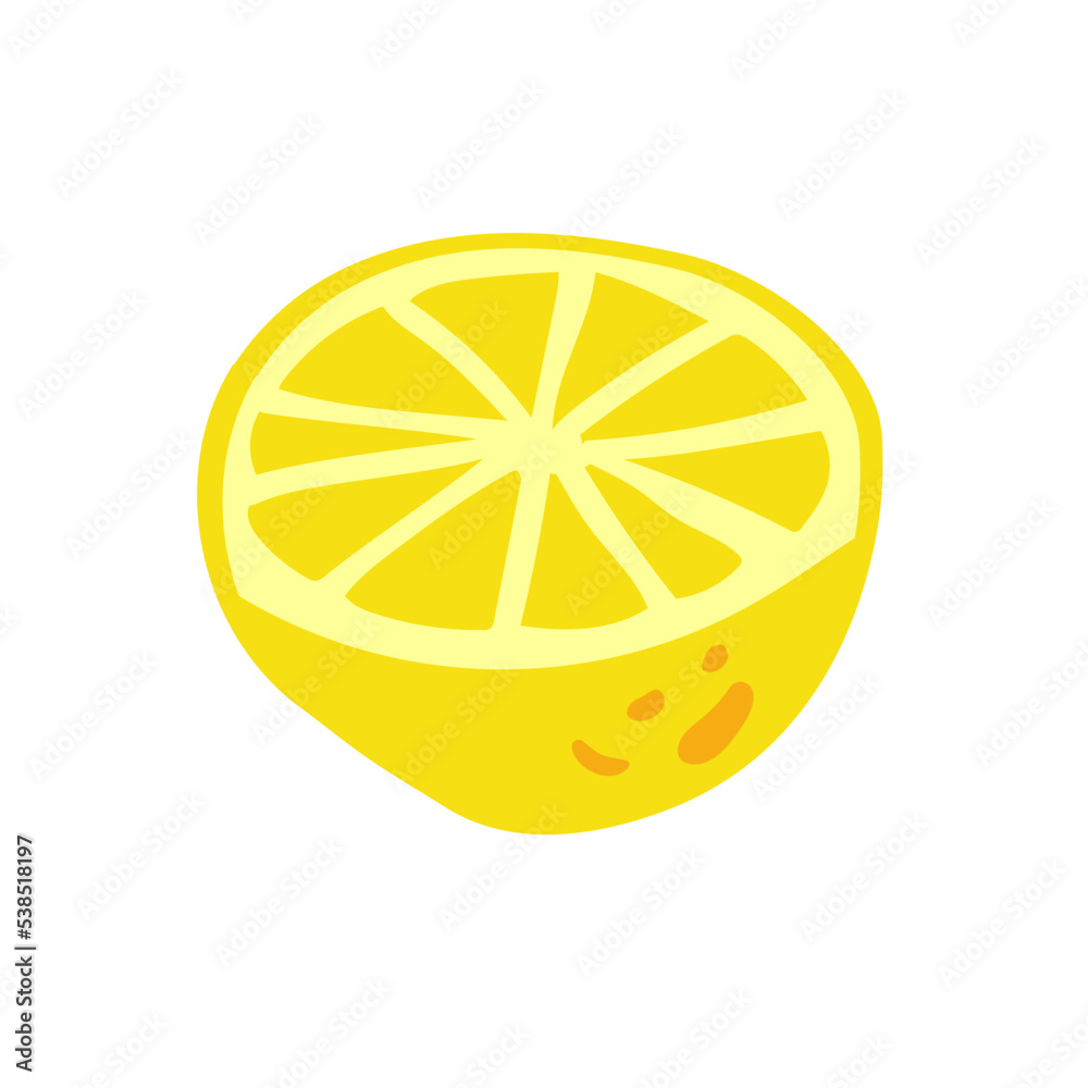 lemon fruit doodle