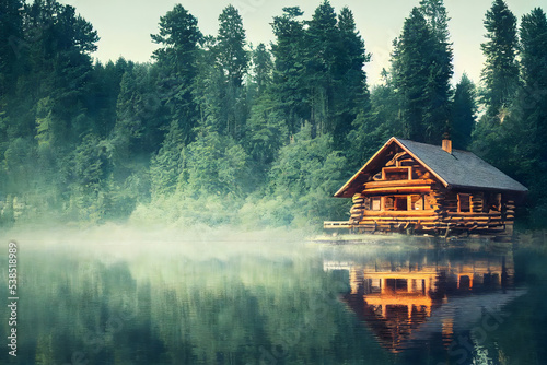 house at the lake