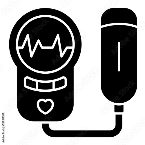 doppler fetal monitor solid icon