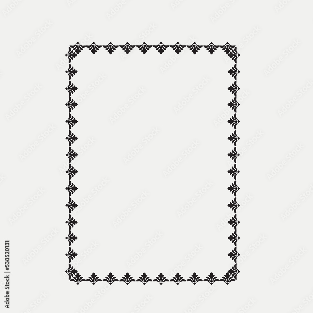 Frame, in the style of an ornament, Vector illustration eps 10, Art.