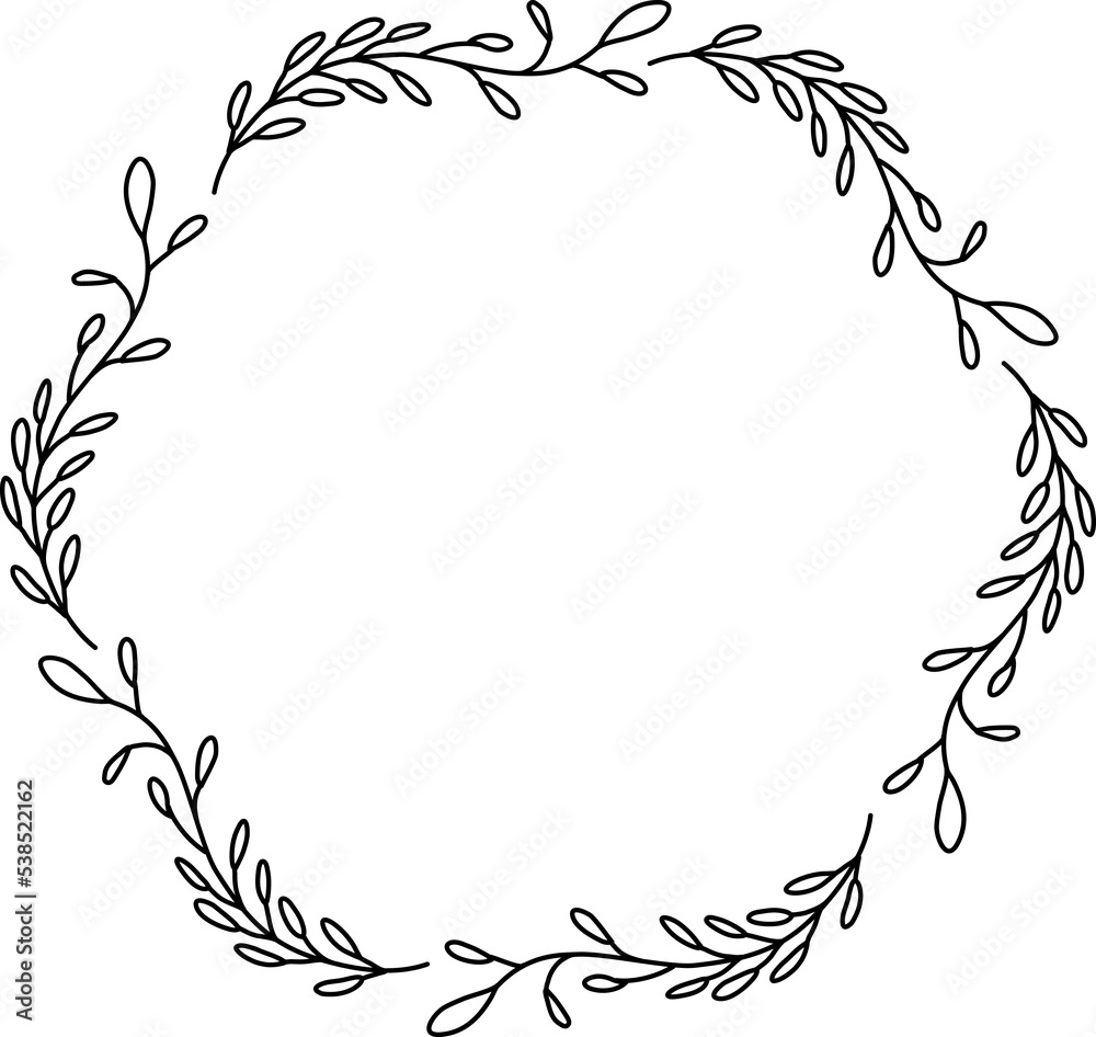 Hand drawn circle frame Hand drawn circle frame