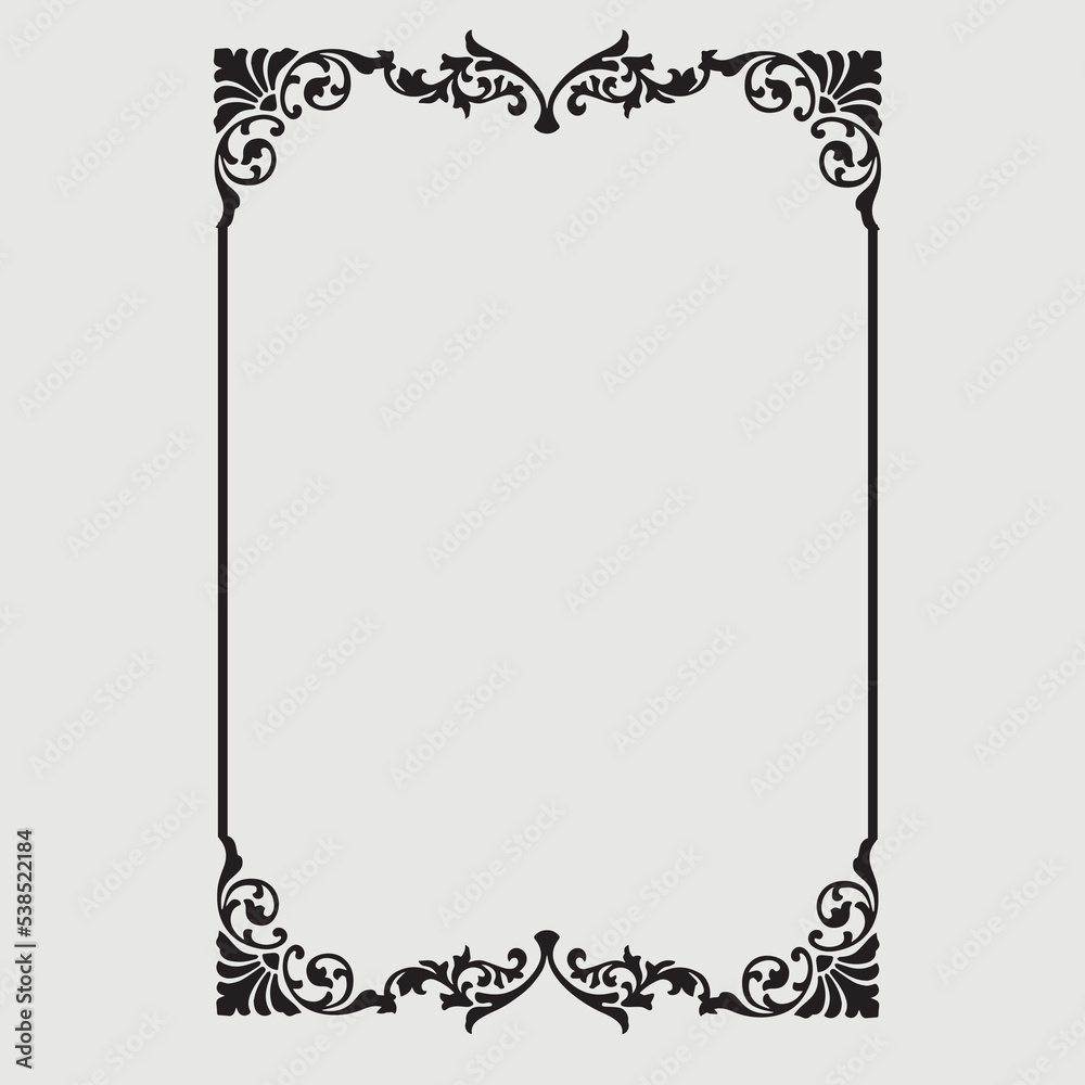 Frame, in the style of an ornament, Vector illustration eps 10, Art.