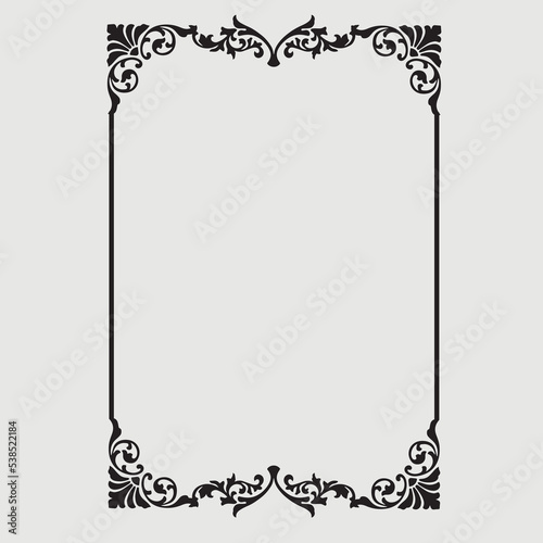 Frame, in the style of an ornament, Vector illustration eps 10, Art.