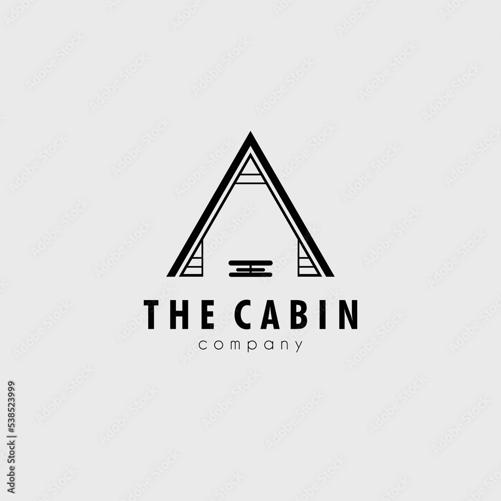 Fototapeta premium simple cabin logo vector design